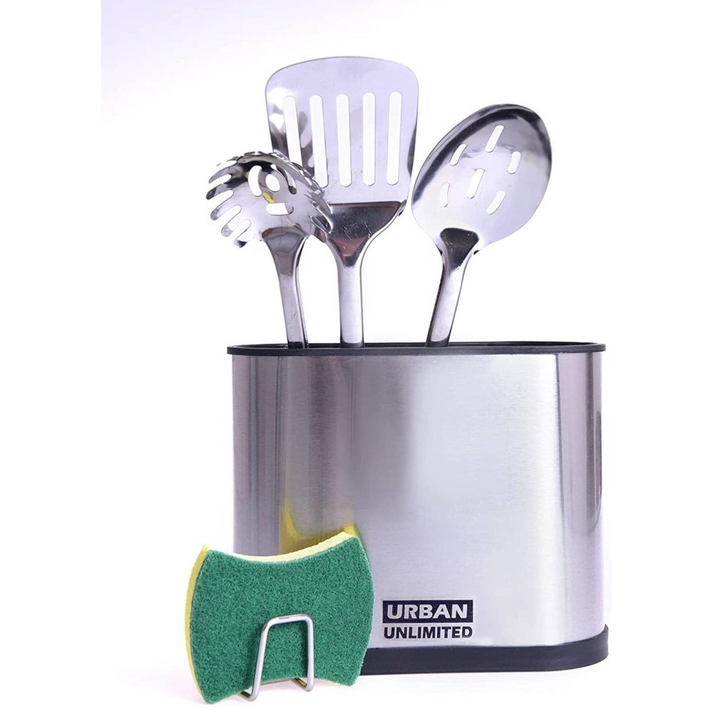 Stainless-steel Utensil Holder, Large 8.5''/ 7"